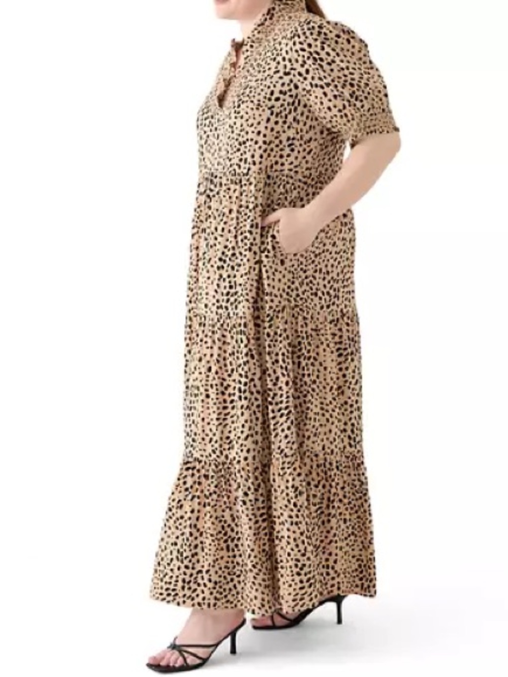 crown & ivy Beige and Black Leopard Print Maxi Dress - Picture 2 of 9